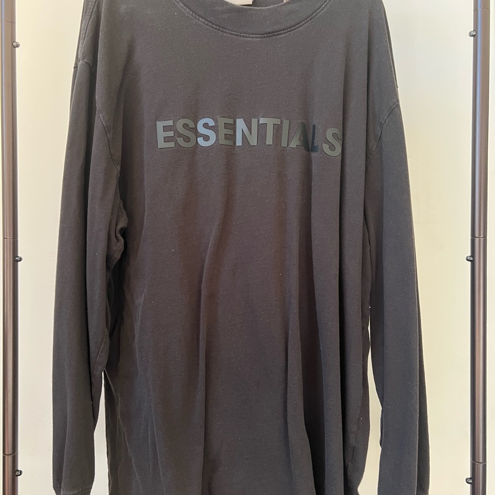 Essentials Charcoal Long Sleeve Tee